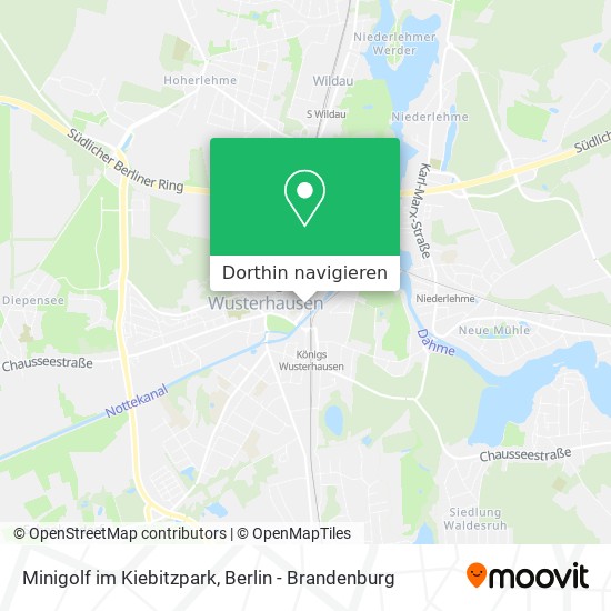 Minigolf im Kiebitzpark Karte
