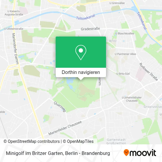 Minigolf im Britzer Garten Karte