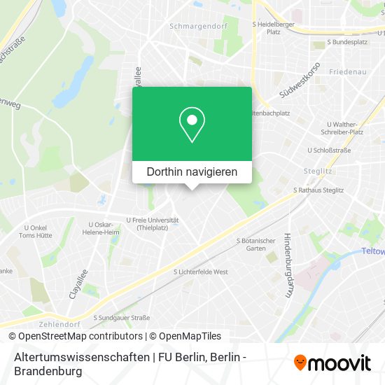 Altertumswissenschaften | FU Berlin Karte