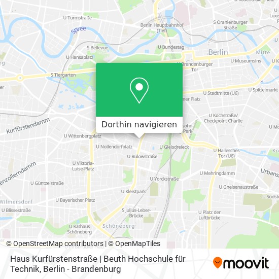 Haus Kurfürstenstraße | Beuth Hochschule für Technik Karte