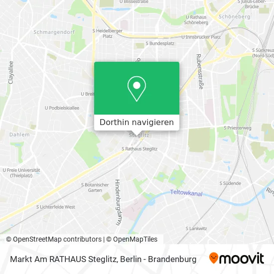 Markt Am RATHAUS Steglitz Karte