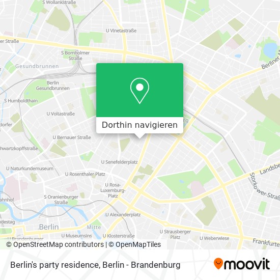 Berlin's party residence Karte