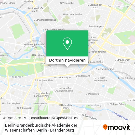 Berlin-Brandenburgische Akademie der Wissenschaften Karte