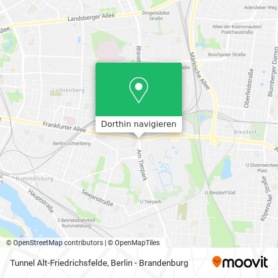 Tunnel Alt-Friedrichsfelde Karte