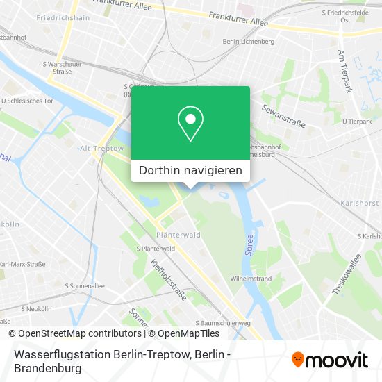 Wasserflugstation Berlin-Treptow Karte