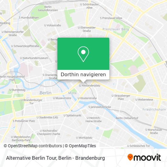Alternative Berlin Tour Karte