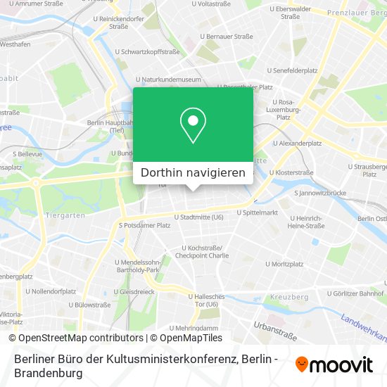 Berliner Büro der Kultusministerkonferenz Karte