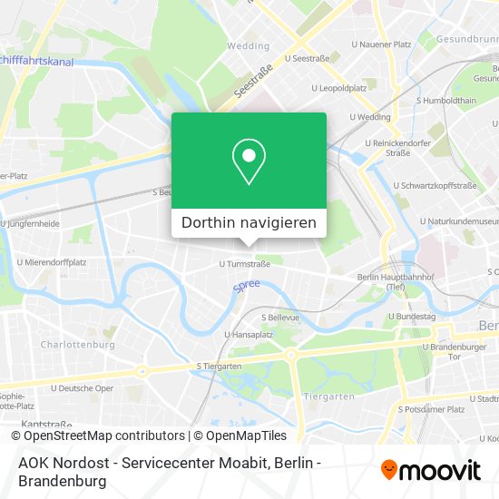 AOK Nordost - Servicecenter Moabit Karte