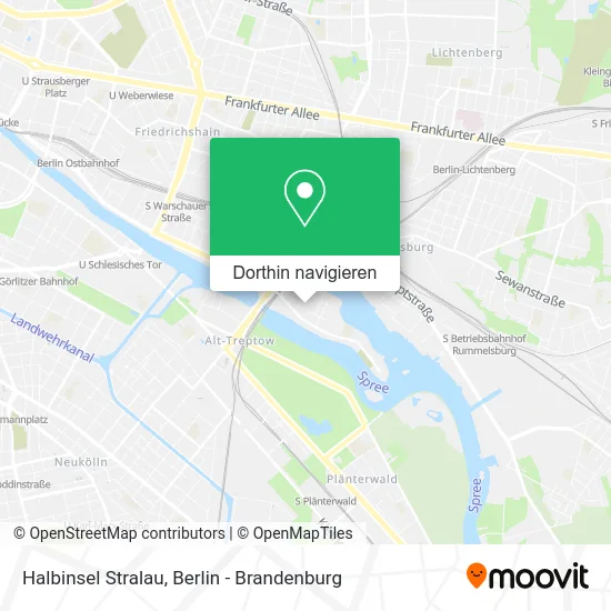 Halbinsel Stralau Karte