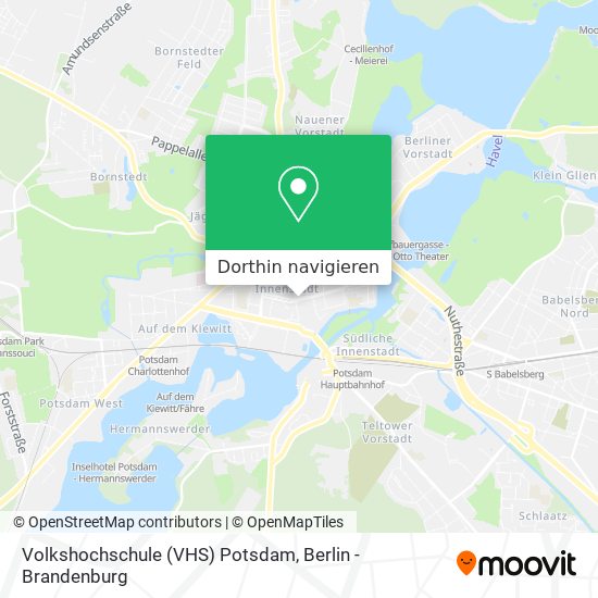 Volkshochschule (VHS) Potsdam Karte
