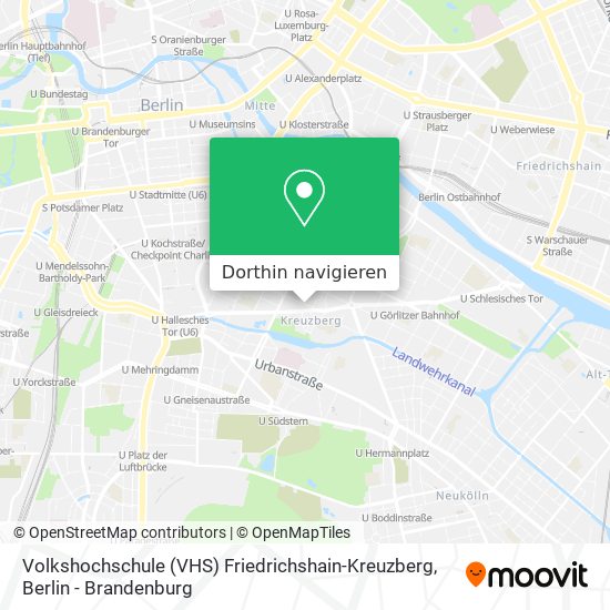 Volkshochschule (VHS) Friedrichshain-Kreuzberg Karte