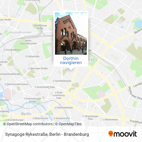 Synagoge Rykestraße Karte