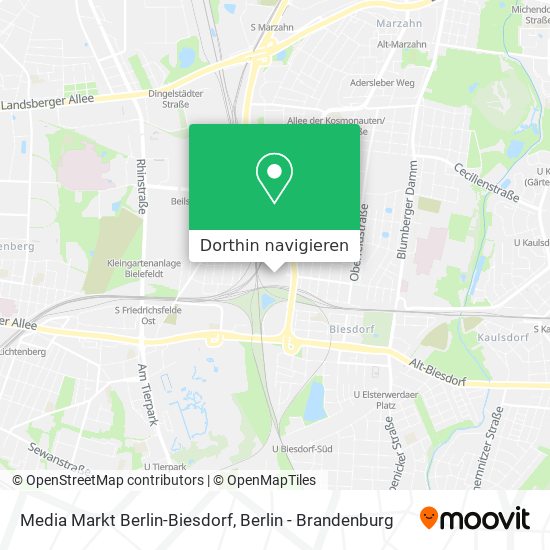 Media Markt Berlin-Biesdorf Karte