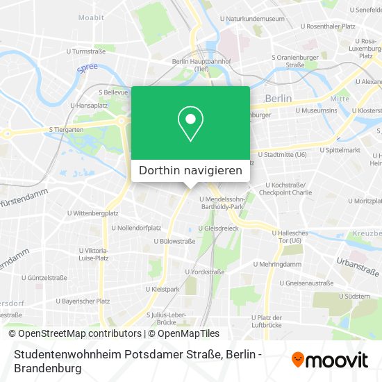 Studentenwohnheim Potsdamer Straße Karte