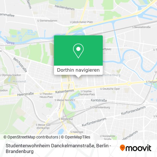 Studentenwohnheim Danckelmannstraße Karte