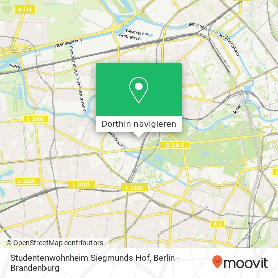 Studentenwohnheim Siegmunds Hof Karte