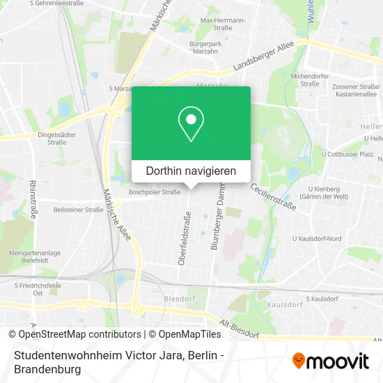 Studentenwohnheim Victor Jara Karte