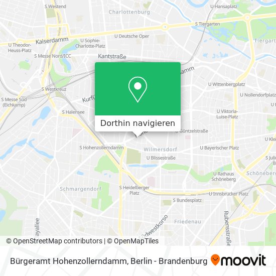Bürgeramt Hohenzollerndamm Karte