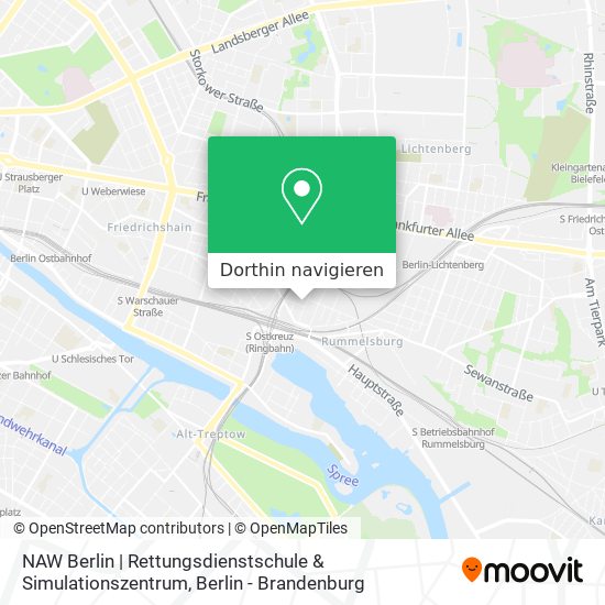 NAW Berlin | Rettungsdienstschule & Simulationszentrum Karte