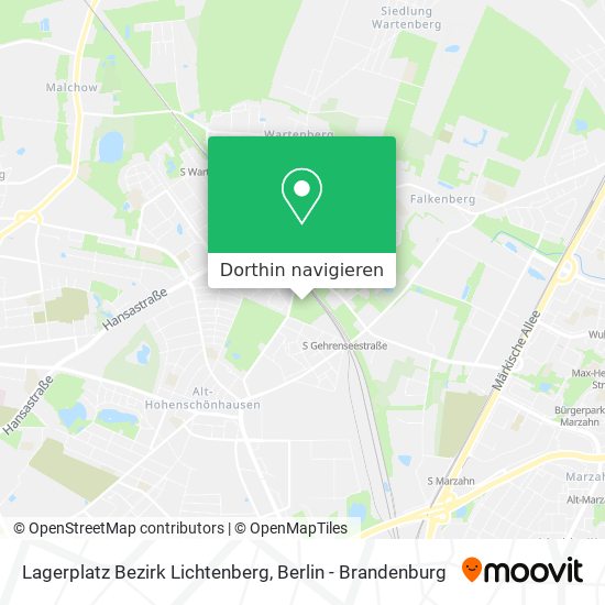 Lagerplatz Bezirk Lichtenberg Karte