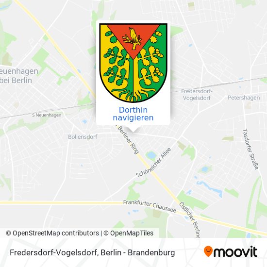 Fredersdorf-Vogelsdorf Karte