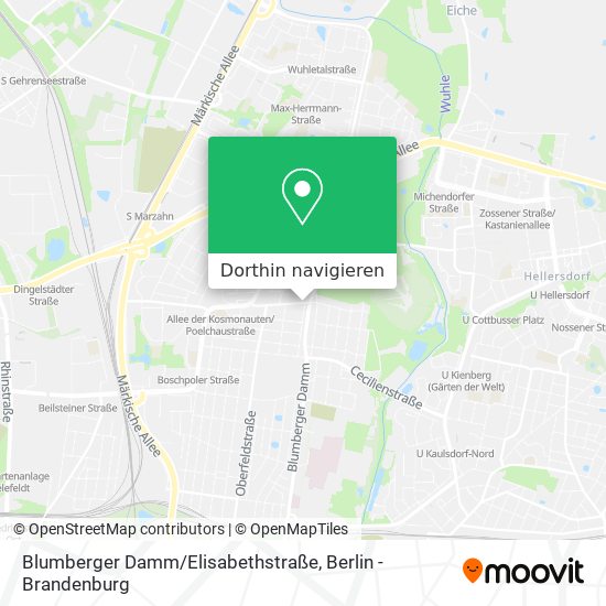 Blumberger Damm / Elisabethstraße Karte