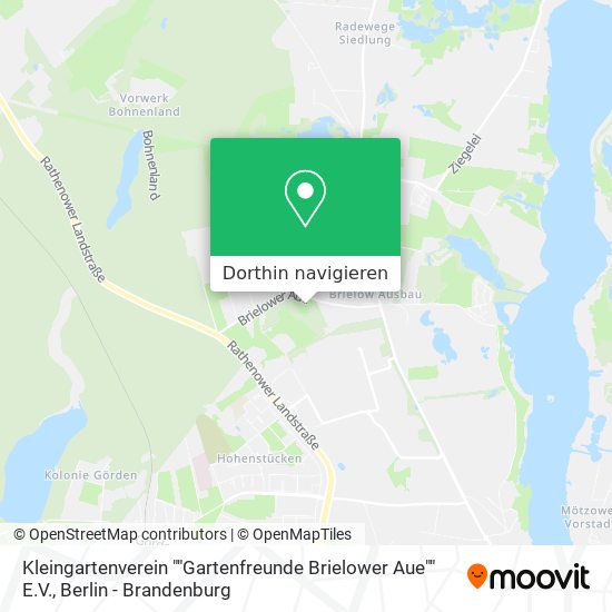 Kleingartenverein ""Gartenfreunde Brielower Aue"" E.V. Karte