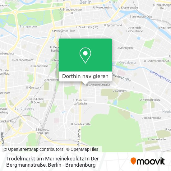 Trödelmarkt am Marheinekeplatz In Der Bergmannstraße Karte