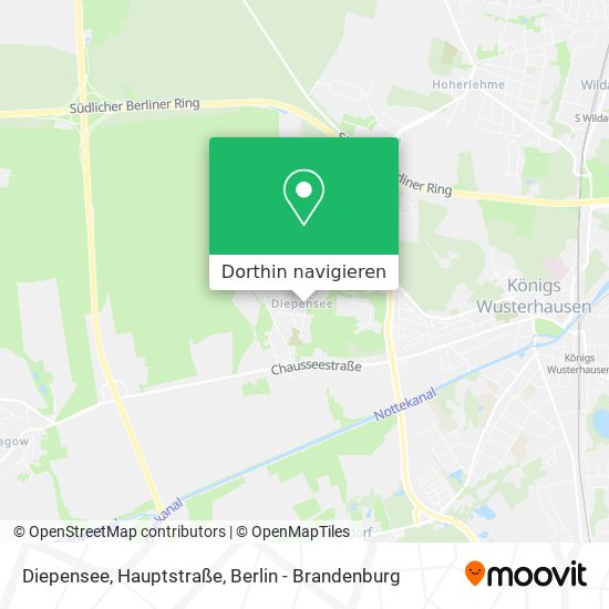 Diepensee, Hauptstraße Karte
