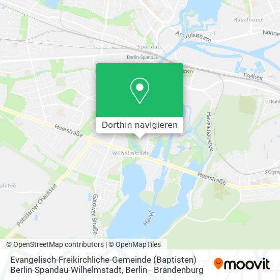 Evangelisch-Freikirchliche-Gemeinde (Baptisten) Berlin-Spandau-Wilhelmstadt Karte