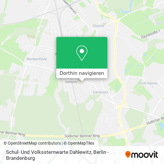 Schul- Und Volkssternwarte Dahlewitz Karte