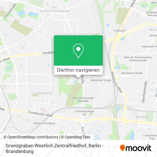 Grenzgraben Westlich Zentralfriedhof Karte