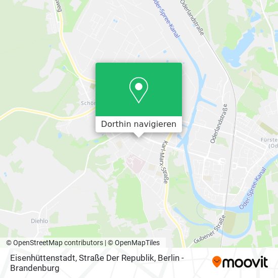 Eisenhüttenstadt, Straße Der Republik Karte