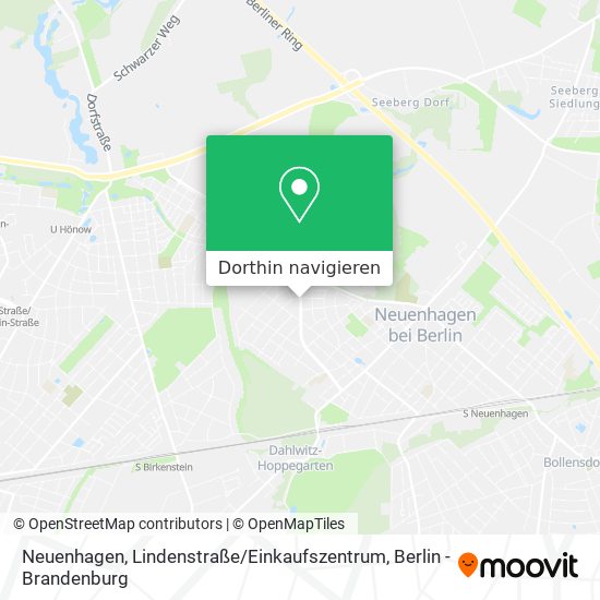 Neuenhagen, Lindenstraße / Einkaufszentrum Karte