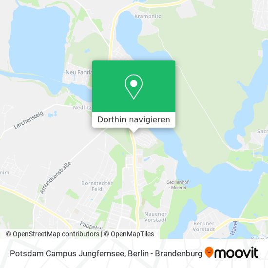 Potsdam Campus Jungfernsee Karte