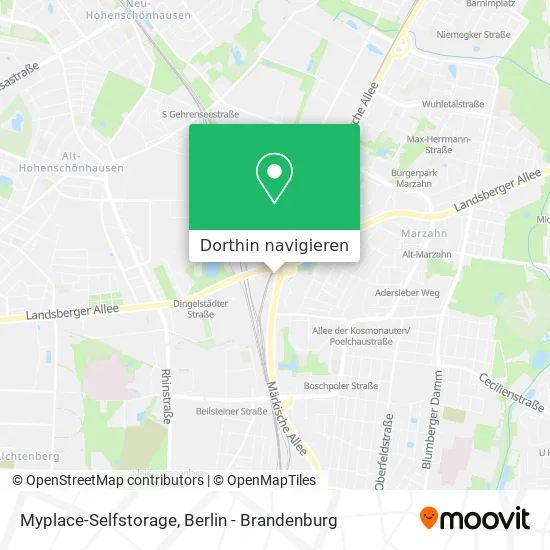 Myplace-Selfstorage Karte