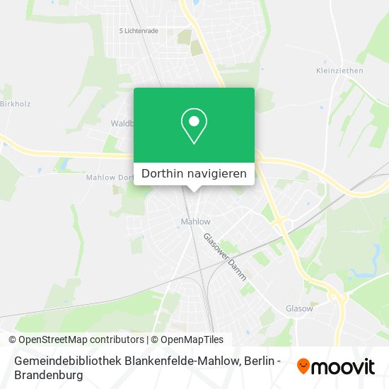 Gemeindebibliothek Blankenfelde-Mahlow Karte