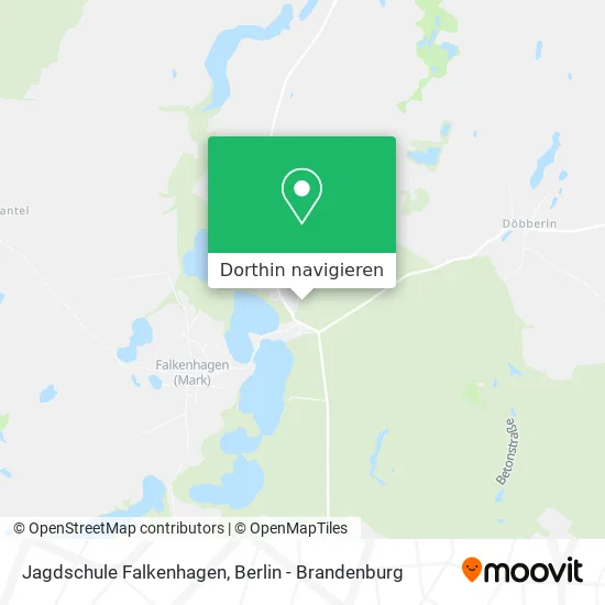 Jagdschule Falkenhagen Karte