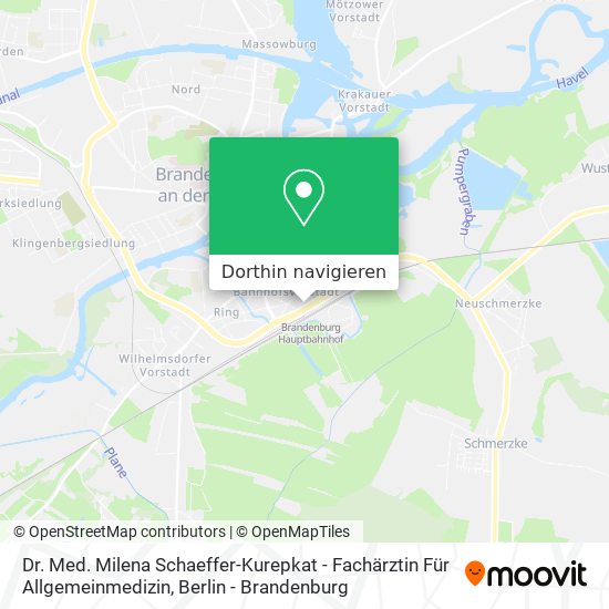 Dr. Med. Milena Schaeffer-Kurepkat - Fachärztin Für Allgemeinmedizin Karte