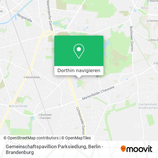 Gemeinschaftspavillion Parksiedlung Karte