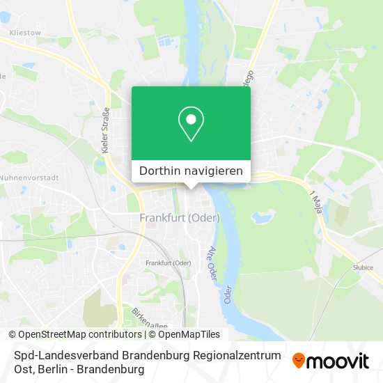 Spd-Landesverband Brandenburg Regionalzentrum Ost Karte