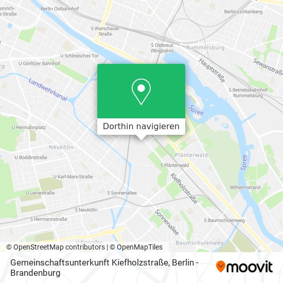 Gemeinschaftsunterkunft Kiefholzstraße Karte