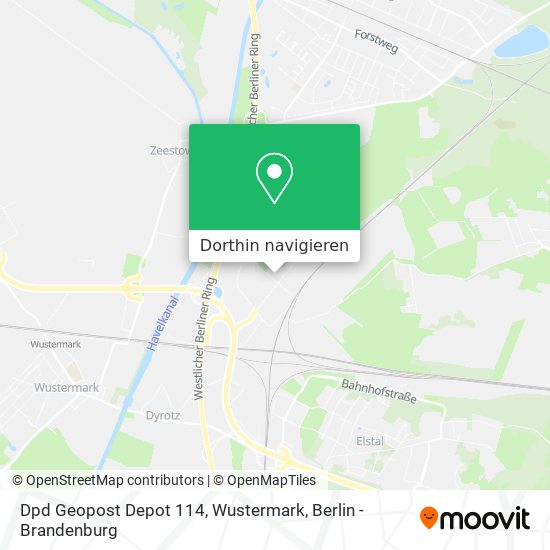 Dpd Geopost Depot 114, Wustermark Karte