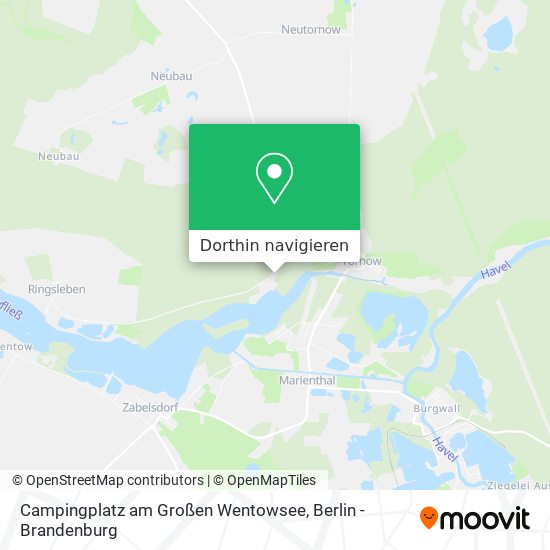 Campingplatz am Großen Wentowsee Karte
