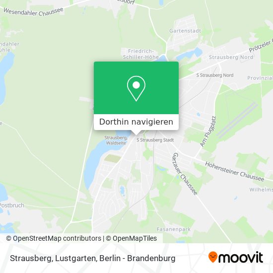 Strausberg, Lustgarten Karte