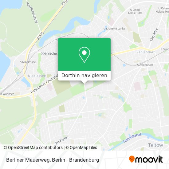 Berliner Mauerweg Karte