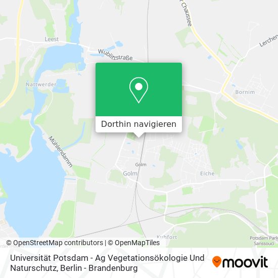 Universität Potsdam - Ag Vegetationsökologie Und Naturschutz Karte