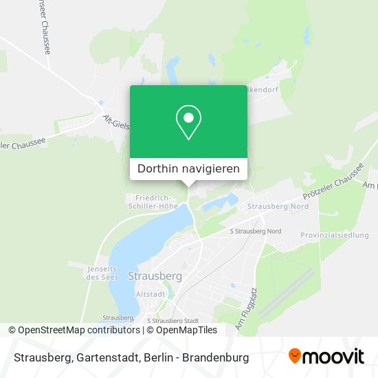 Strausberg, Gartenstadt Karte