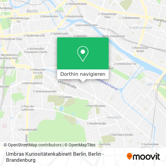 Umbras Kuriositätenkabinett Berlin Karte