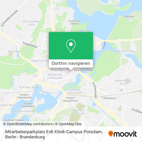 Mitarbeiterparkplatz Evb Klinik-Campus Potsdam Karte